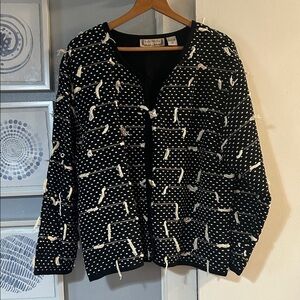 Vintage Lifestyle Tweed Cotton Long Sleeve Jacket Women’s Size XL